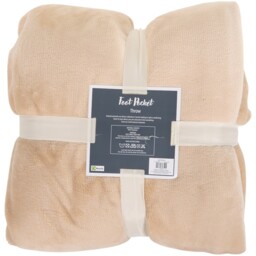 Natural Foot Pocket Throw  Natural - Divante - Wilko - thumbnail 3