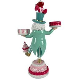 Scrumptious Santa Tealight Holder Green and Pink - Jingle Bell Boogie - Wilko - thumbnail 3