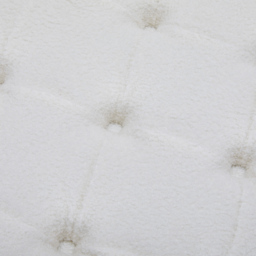 Living and Home Teddy Fleece Upholstered Footstool - Size: 30 x 90 x 60cm - White - Wilko - thumbnail 7