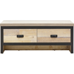 GFW Boston 2 Drawer Oak Coffee Table - Size: 35 x 87 x 48cm - Brown - Wilko - thumbnail 7