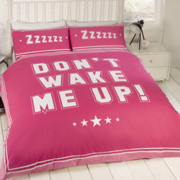 Rapport Home Don't Wake Me Up King Size Pink Duvet Cover Set - Wilko - thumbnail 1