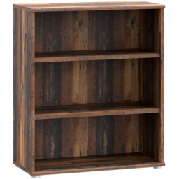 Florence Essential 2 Shelf Vintage Oak Low Wide Bookcase - Brown - Furniture To Go - Wilko - thumbnail 3