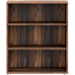 Florence Essential 2 Shelf Vintage Oak Low Wide Bookcase - Brown - Furniture To Go - Wilko - thumbnail 4