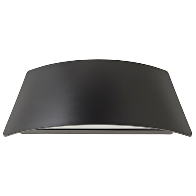 ValueLights John Matte Black Curved LED Outdoor Wall Downlight - Size: 8 x 21.5 x 6.6cm - Wilko - image 1