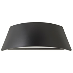 ValueLights John Matte Black Curved LED Outdoor Wall Downlight - Size: 8 x 21.5 x 6.6cm - Wilko