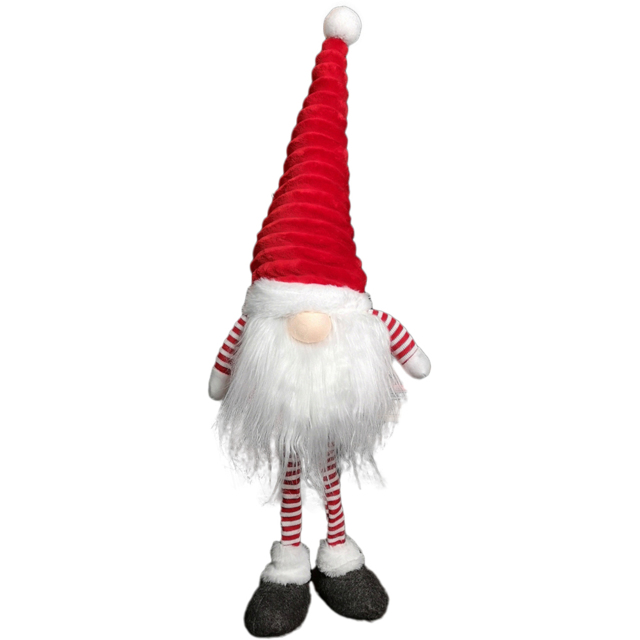 Samuel Alexander Red Grooved Hat Plush Standing Gonk Christmas Decoration 67cm - Size: 67 x 18 x 24cm - Wilko - image 1