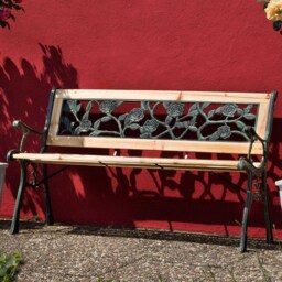 tectake Marina 2 Seater Brown Garden Bench - Wilko