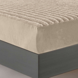 Velosso Double Beige Jumbo Cord Fitted Bed Sheet - Wilko - thumbnail 4