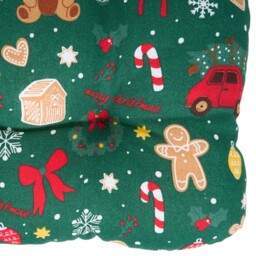 Christmas Printed Seat Pad Green - All I Want For Christmas - Wilko - thumbnail 5