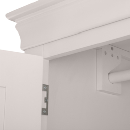Julian Bowen Clermont 2 Door Single Drawer Light Grey Wardrobe - Size: 2 Door, Single Drawer - Wilko - thumbnail 7