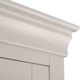 Julian Bowen Clermont 2 Door Single Drawer Light Grey Wardrobe - Size: 2 Door, Single Drawer - Wilko - thumbnail 6