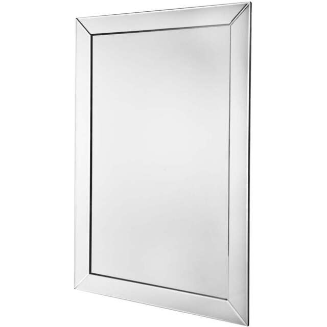 Florence Silver Bevelled Corner Mirror 120 x 80cm - The Port. Co Gallery - Wilko - image 1