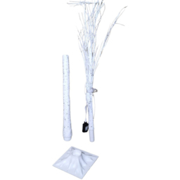 Samuel Alexander Ice White LED Indoor Outdoor Christmas Birch Tree 6ft - Size: 180 x 80 x 80cm - Wilko - thumbnail 3