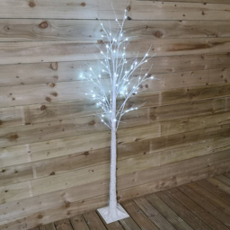 Samuel Alexander Ice White LED Indoor Outdoor Christmas Birch Tree 6ft - Size: 180 x 80 x 80cm - Wilko - thumbnail 1