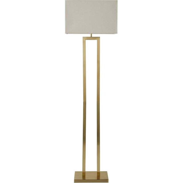 ValueLights Gloria Lamp Shade Gold Double Stem Metal LED Floor Lamp - Size: 150.5 x 43 x 25cm - Wilko - image 1