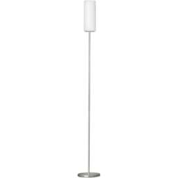 EGLO Troy 3 White and Nickel Floor Lamp - Size: 10.5 x 10.5 x 153.0cm - Silver - Wilko