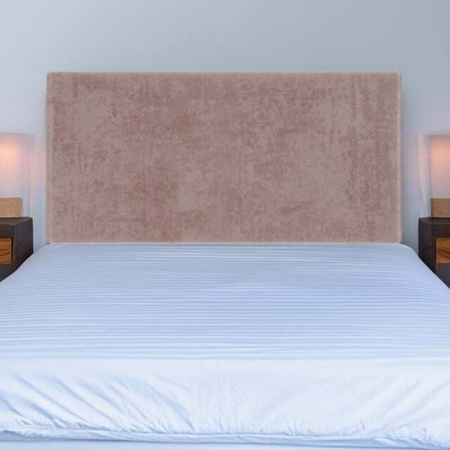 Bedmaster Single Mink Naples Velvet Valencia Plain Headboard - Brown - Wilko - image 1