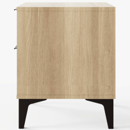GFW Ezra 2 Drawer Oak Bedside Table - thumbnail 6
