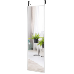 Costway Silver Full Length Wall Hanging Mirror with Adjustable Hook - Size: 120 x 37cm - Wilko
