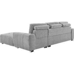 DS Living The Capri 3 Seater Silver Woven Fabric Right Hand Chaise Corner Sofa - Wilko - thumbnail 6