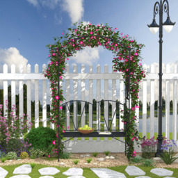 Outsunny 2 Seater Black Metal Garden Loveseat Bench with Arch - Wilko - thumbnail 6