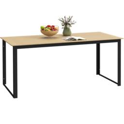 Outsunny 6 Seater Slate Top Metal Frame Garden Dining Table - Yellow - Wilko - thumbnail 3