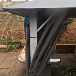 Glendale Vintage 2.5 x 2.5m Grey Garden Gazebo - Size: 3 x 3m - Wilko - thumbnail 4