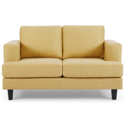 Home Detail Dale 2 Seater Mustard Linen Sofa - Yellow - Wilko - thumbnail 4