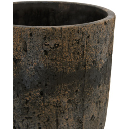 Stoneware Plant Pot Brown 20cm - Wilko - thumbnail 3