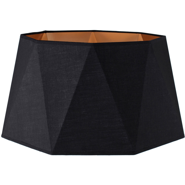 ValueLights Toke Matt Black and Copper Geometric Floor Lamp Shade - Size: 20 x 25 x 20cm - Wilko - image 1