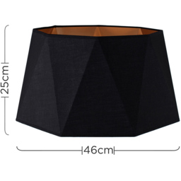 ValueLights Toke Matt Black and Copper Geometric Floor Lamp Shade - Size: 20 x 25 x 20cm - Wilko - thumbnail 7