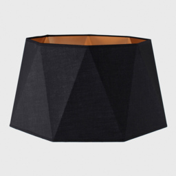 ValueLights Toke Matt Black and Copper Geometric Floor Lamp Shade - Size: 20 x 25 x 20cm - Wilko - thumbnail 3