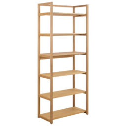 Florence Ludza 6 Shelf Oak Rectangular Bookcase - Brown - Furniture To Go - Wilko - thumbnail 3