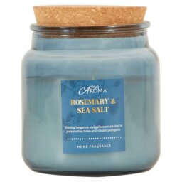 Rosemary and Sea Salt Cork Candle - Multicolour - Wilko