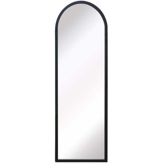 The Arcus Black Arched Wall Mirror 120 x 40cm - MirrorOutlet - Wilko - image 1