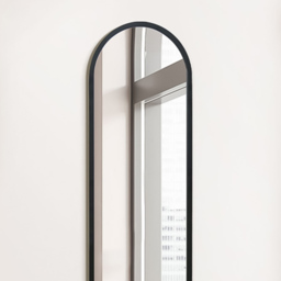 The Arcus Black Arched Wall Mirror 120 x 40cm - MirrorOutlet - Wilko - thumbnail 4