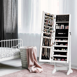 Costway White Free Standing Jewellery Cabinet - Size: 40 x 37 x 148cm - Wilko - thumbnail 3