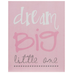 Premier Housewares Kids Dream Big Wall Plaques Set of 3 - Size: 16 x 1 x 20cm - Pink - Wilko - thumbnail 3