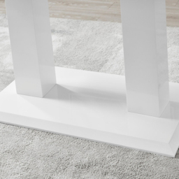 Furniturebox Molini Solara 6 Seater Dining Set White Gloss Black and Chrome - Wilko - thumbnail 7