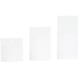 Set of 3 Clear LED Hurricane Candles - White - Wilko - thumbnail 6