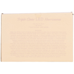 Set of 3 Clear LED Hurricane Candles - White - Wilko - thumbnail 5