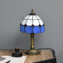 Portland Blue Antique Table Lamp - Size: 35 x 20 x 20cm - Wilko - thumbnail 6