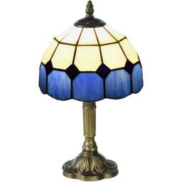 Portland Blue Antique Table Lamp - Size: 35 x 20 x 20cm - Wilko - thumbnail 1