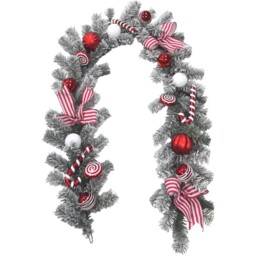 Candy Cane Ribbon Garland - Multicolour - Wilko