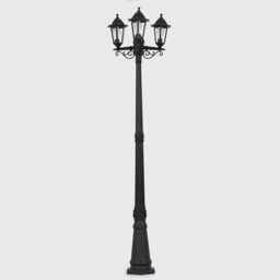 ValueLights Mayfair Black 3 Light Post Lamp - Size: 195 x 57 x 24cm - Wilko - thumbnail 7