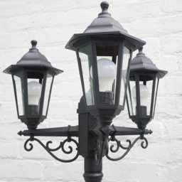 ValueLights Mayfair Black 3 Light Post Lamp - Size: 195 x 57 x 24cm - Wilko - thumbnail 6