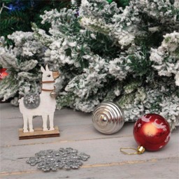 St Helens White Standing Wooden Alpaca Ornament - Size: 7 x 4 x 13cm - Wilko - thumbnail 4