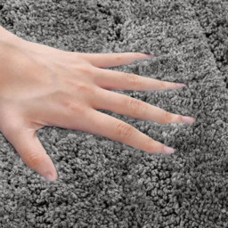 Velosso Linear Charcoal Bath Mat Set - Size: 50 x 80 x 1cm - Grey - Wilko - thumbnail 5