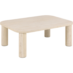 Florence Solano Light Travertine Rectangular Coffee Table - Size: 36 x 100 x 75cm - Cream - Furniture To Go - Wilko - thumbnail 4