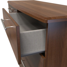 Crowndale Sherwood 6 Drawer Noche Walnut Chest of Drawers - Brown - Wilko - thumbnail 7